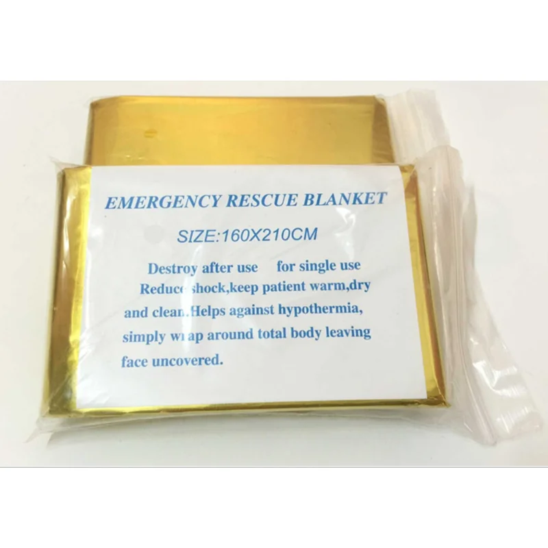 

1-3PCS Emergency Blanket Outdoor Survival First Aid Kit Windproof Insulation Lifesaving PET Foil Thermal Military Rescue Blanket