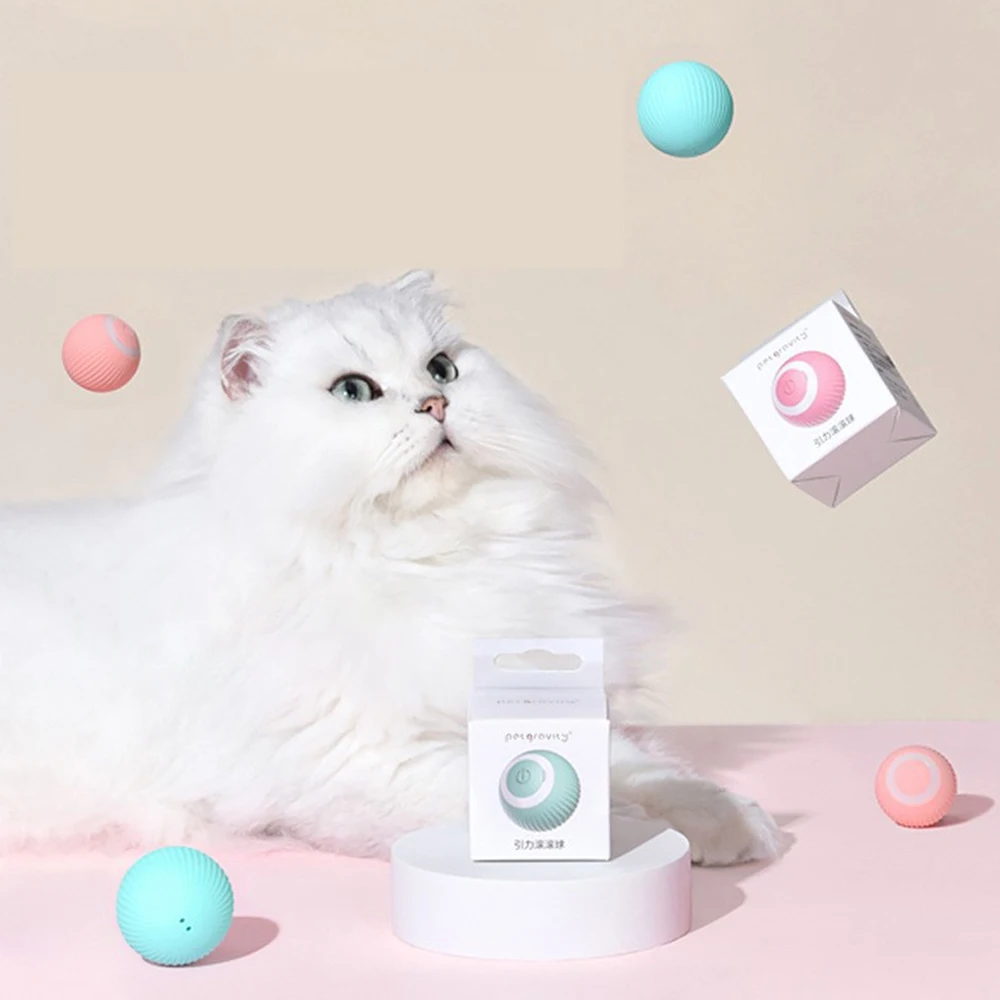 

For Cats Cat Training Toy Cat Toy Pet Supplies Products Toy Gravitational Smart Electric Rolling Ball Interactive Ball Catnip