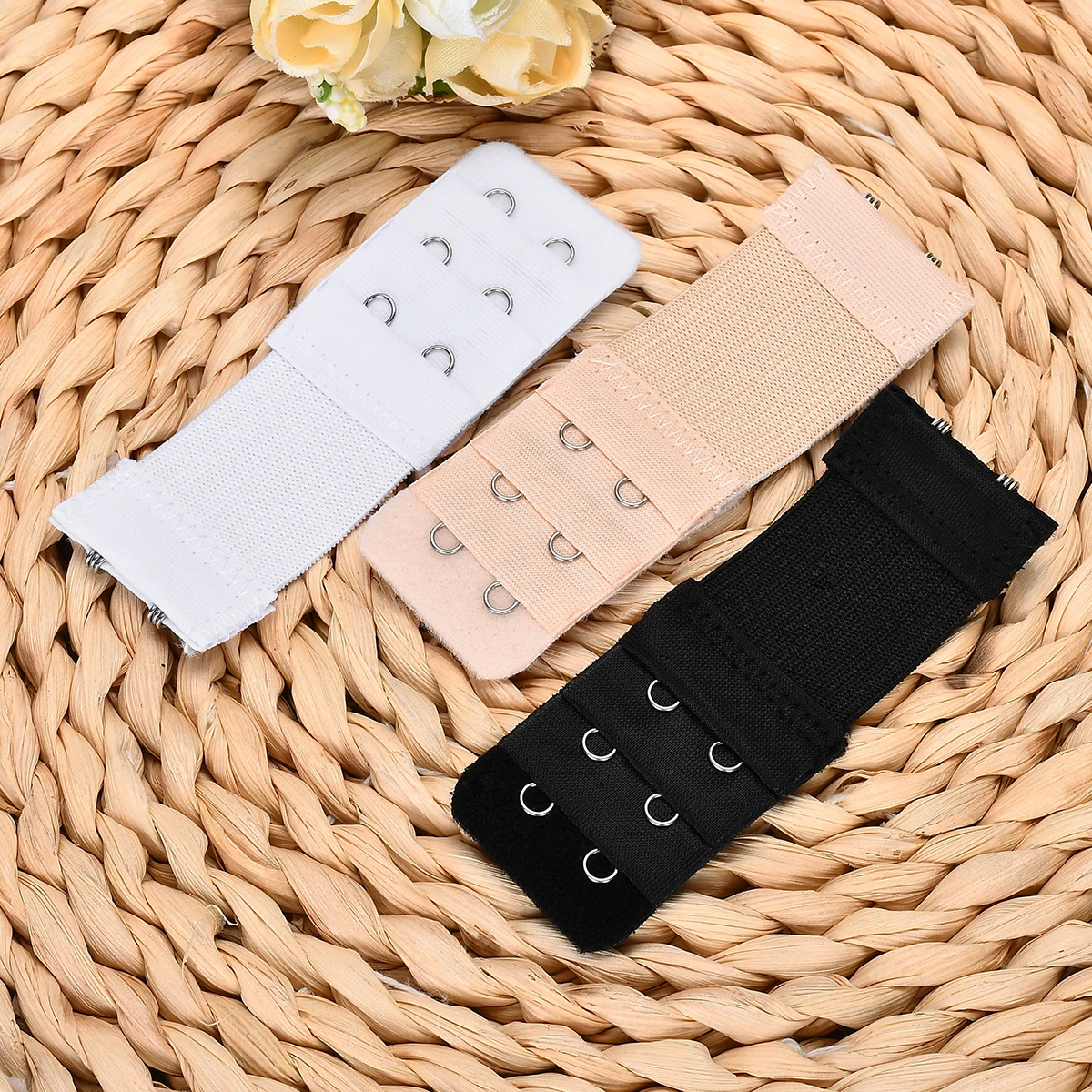 

1 Pcs 3 Rows 2 Hooks Bra Extender Women's Bra Clasp Extension Elastic on Strap Soft Bra Band Extenders Bra Accessories FMF