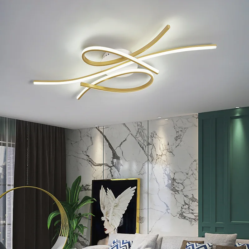Smart Home  Chandelier for living room bedroom study room  black/Gold Modern Chandelier fixtures