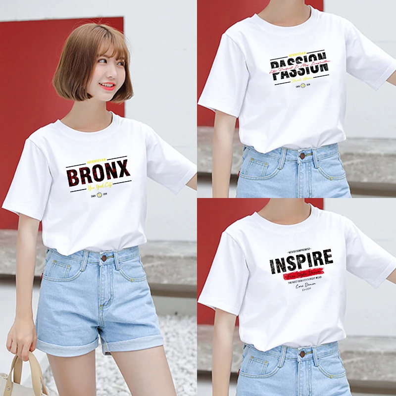 

Inferior English Round Neck Short Sleeve Clothes Casual Fashion T-Shirt Top Women's T-shirt Summer Women's Print T-Shirt T-shirt