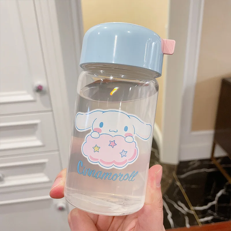 

Kawaii Cinnamoroll Sanrio Plush My Melody Pompompurin Cartoon Cute Dolls Portable Glass Cup Anime Toys for Girls Birthday Gift