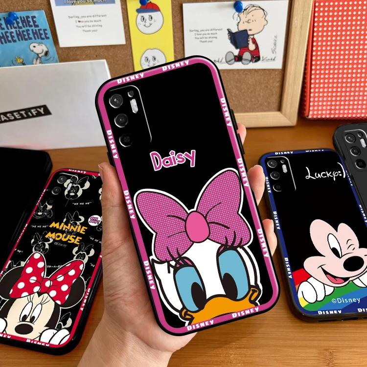 

Cute Disney Minnie Mickey Mouse Case For Xiaomi Redmi Note 11 11T 11S 10 10S 10T Pro For Redmi Note 11 10 5G Phone Case Back