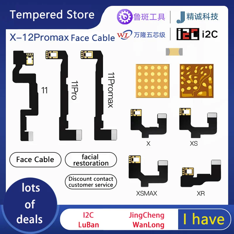 

Luban JC WL I2C точечная матричная микросхема IC Face ID ремонтный проектор для Iphone 11 12 13 Pro MAX /mini X XR XSmax Pad сменная панель для пережигания IC