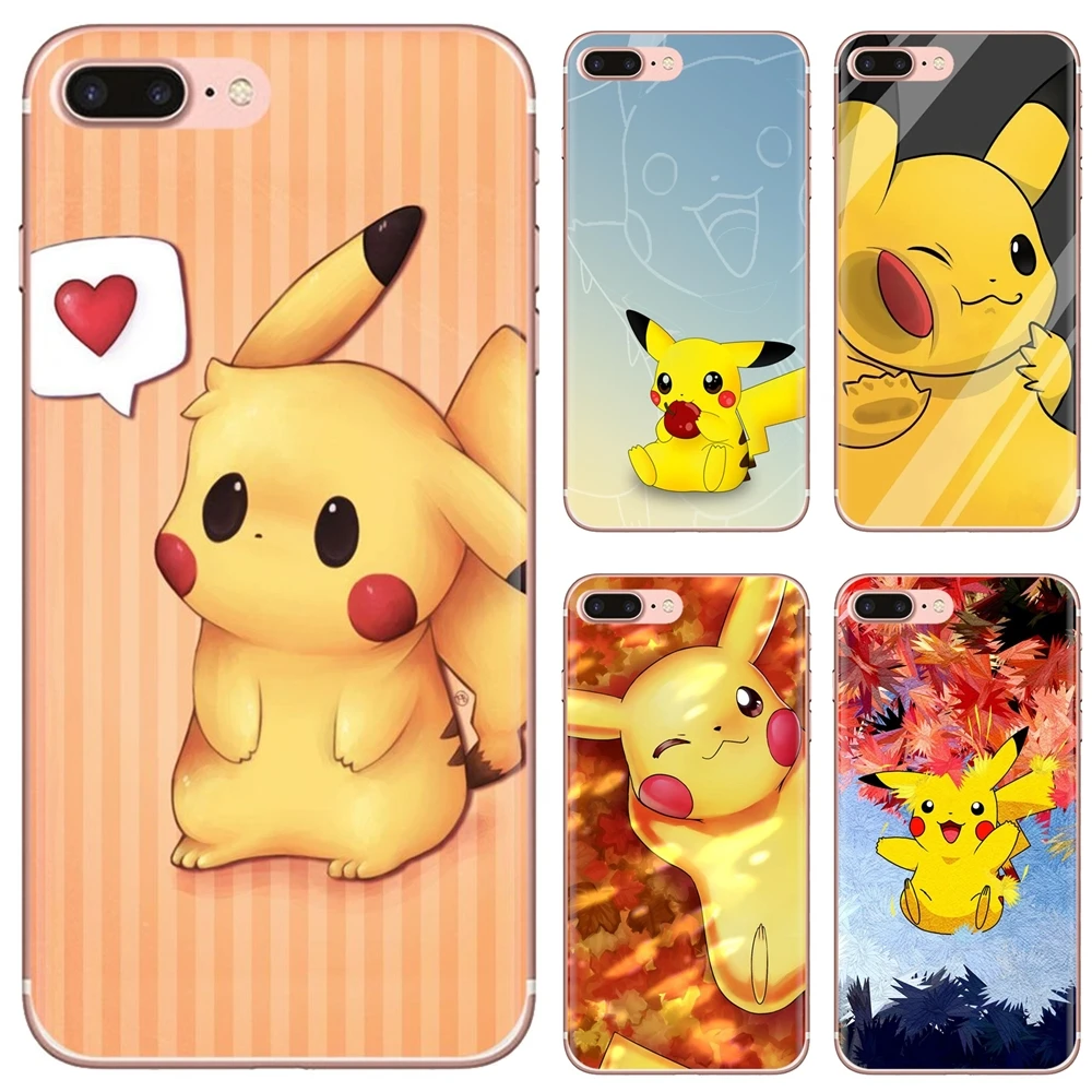 

Lovely Cartoon Pikachus For iPhone 10 11 12 13 Mini Pro 4S 5S SE 5C 6 6S 7 8 X XR XS Plus Max 2020 TPU Silicone Case