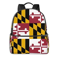 maryland flag backpack for mens womens school travel shoulder backpack