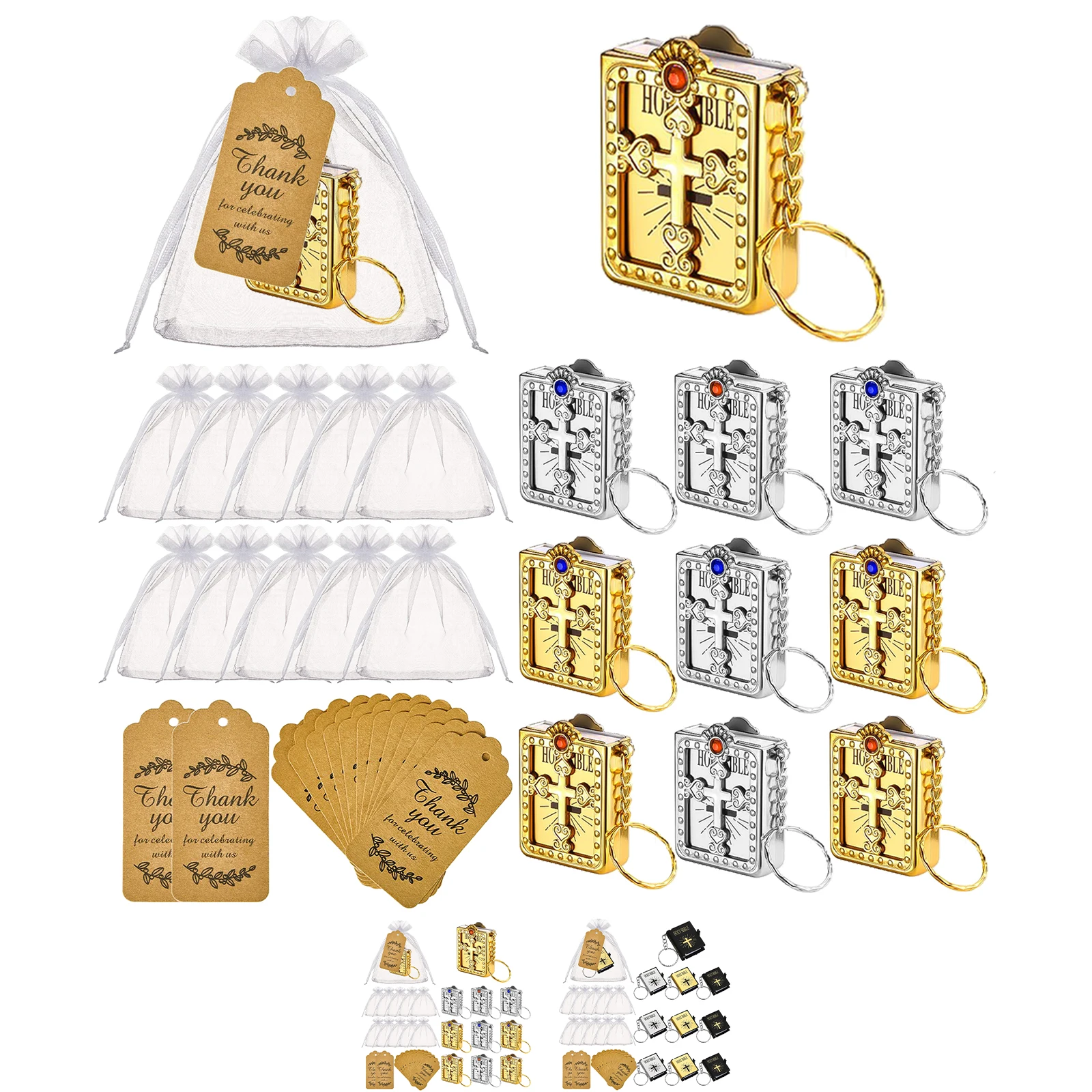30 шт. подарочный набор из органзы и брелока