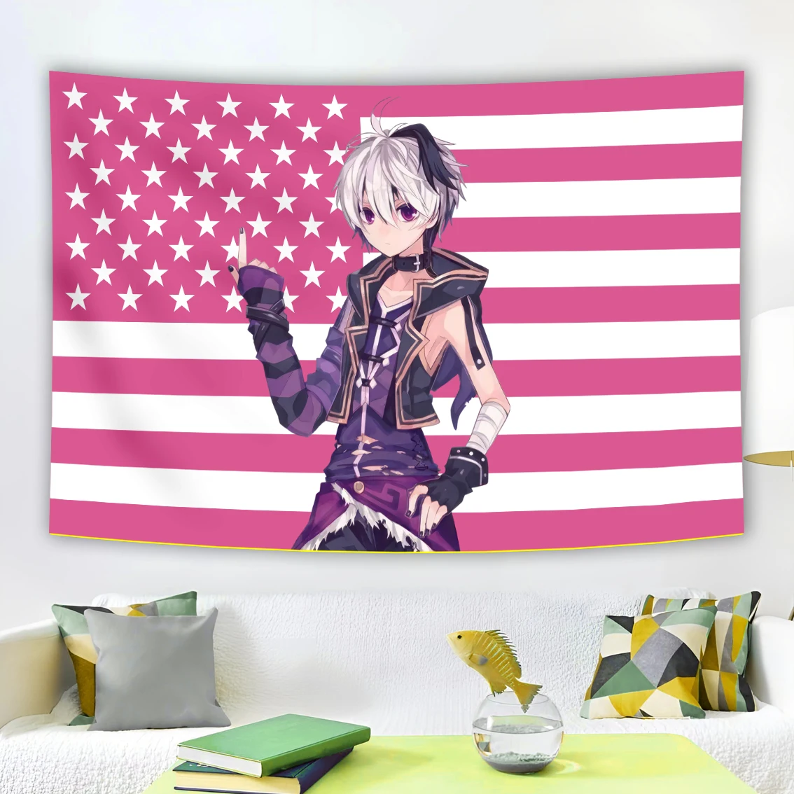 V Цветок Япония Аниме Гобелен Розовые Флаги Подарок Украсить Настенный Гобелен Декор Комнаты Эстетический Для Девочек-Подростков Спальня Общежитие Баннер эдуард вайсбанд общежитие