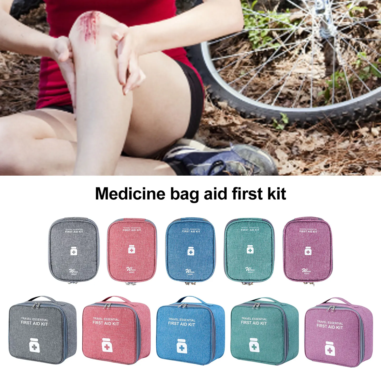 

Portable Medicine Storage Bag Travel First Aid Kit Medicine Bags Organizer Camping Outdoor Emergency Survival Bag Pill Case 1pc
