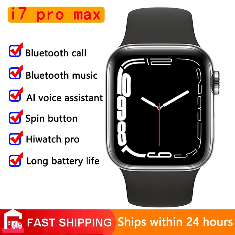 

2022 IWO I7 Pro Max Smart Watch Series 7 Phone Call Diy Watch Face Sport Waterproo Male Female i7Pro max Smartwatch PK W27 Pro