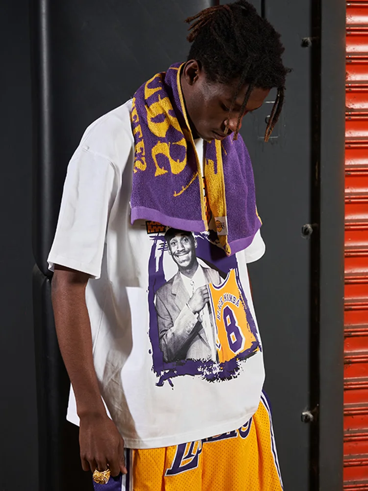 FOAG летняя тяжелая хлопчатобумажная футболка с коротким рукавом в стиле колоби