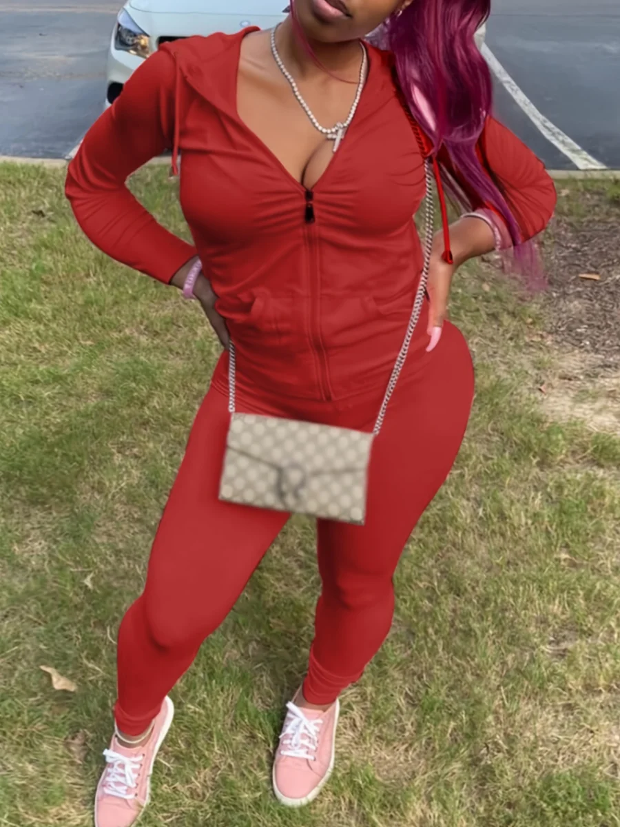 Plus Size Женский Осенний Комплект Спортивной Одежды Больших Размеров С Длинными