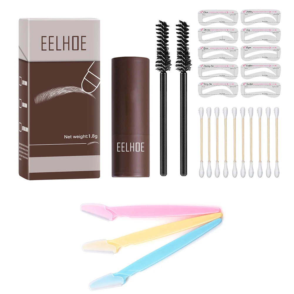 

Eyebrow Stamp Stencil Kit Eye Brow Stencil Stamp Kit Waterproof Long Lasting Eyebrow Enhancers Eyebrow Templates and Trimmer