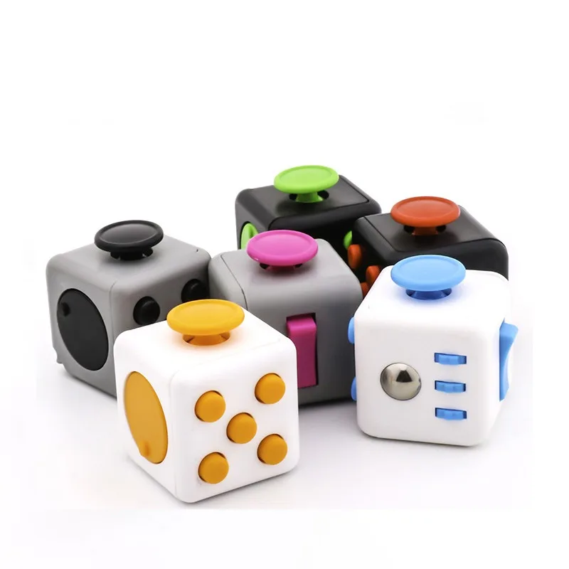

Fashion 2.8Cm Decompression Dice Anti-Stress Relieve Adult Children Sensory Gift Fidget Toys Fingertip Press Button Toy for Kids