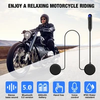 fodsports bluetooth5 0 motorcycle helmet headset voice control wireless bluetooth headphone wind proof mic stereo bass 400mah