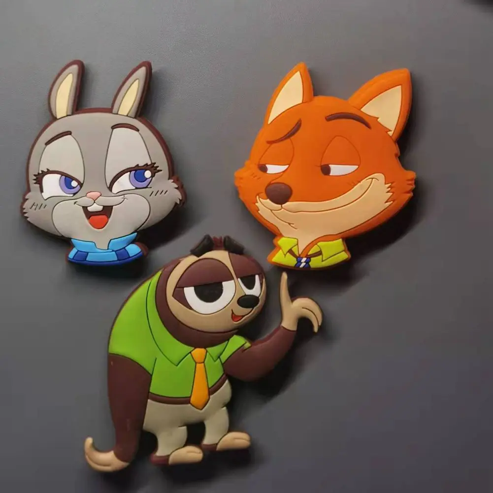 

High Qulity 3pcs/lot Caton Anime Fridge Magnets Crazy Animal Town Anime figure refrigerator magnet home deccor kid gift