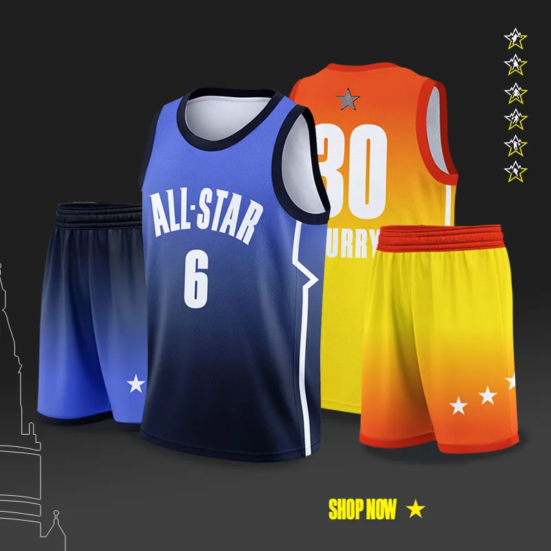 Basketball Sets For Men Full Sublimation Printed Customizable Name Number Logo Jerseys Shorts Uniforms Training Tracksuits Male