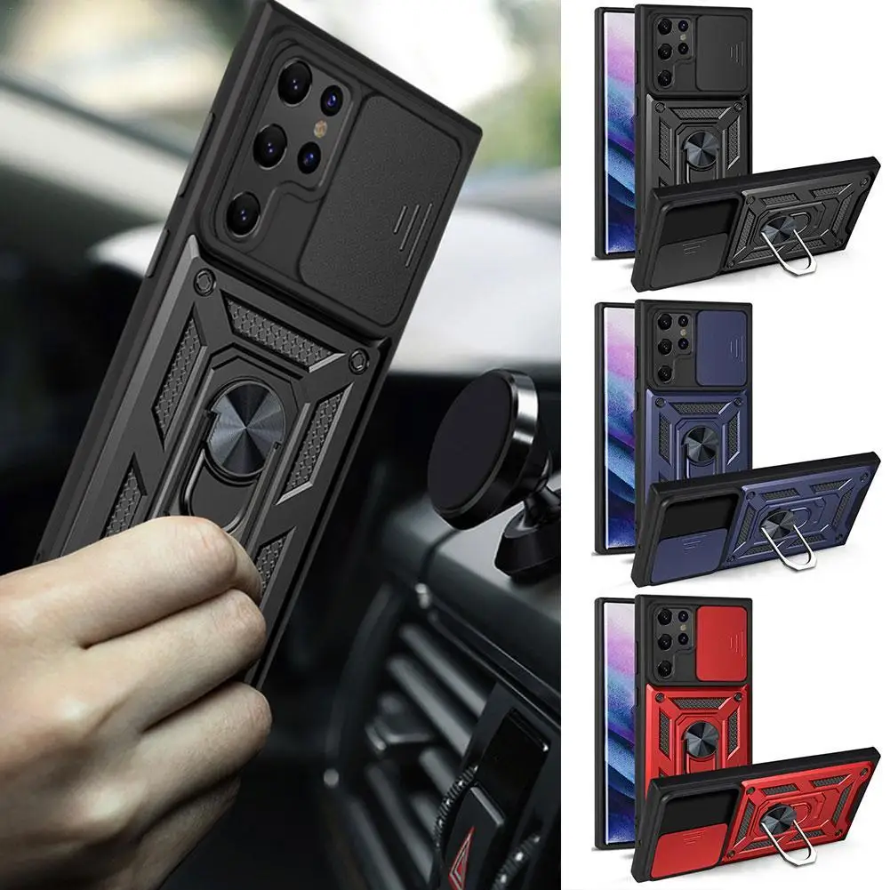 

For Samsung Galaxy S23 S 23 Ultra Case Magnetic Car Holder Ring Armor Phone Cases For Samsung S23 Plus S23Plus Stand Back Cover