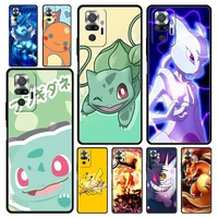 classic anime pokemon cute phone case for xiaomi redmi note 11 10 pro 9s 11s 9 8 7 8t 9c 9a 8a 10s k40 k50 gaming 9t cover