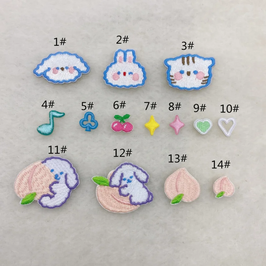 10 шт. вышитые нашивки с ягодной звездой персика одежда шляпа сумка материал для