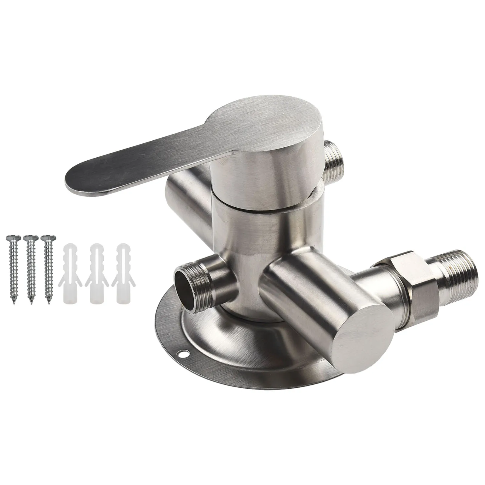 

Premium Shower Experience with Stainless Steel Faucet Wall Mounted Regulates Hot and Cold Water Easily Ceramic Spool Equipped