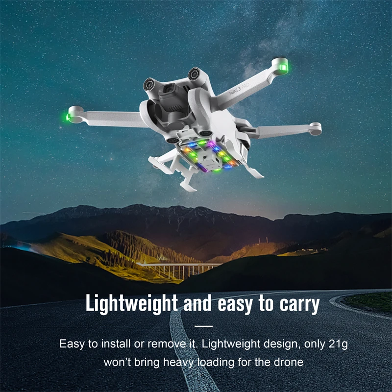 Шасси для DJI Mini 3 Pro Аксессуары Светодиодные складные расширенные шасси цветные