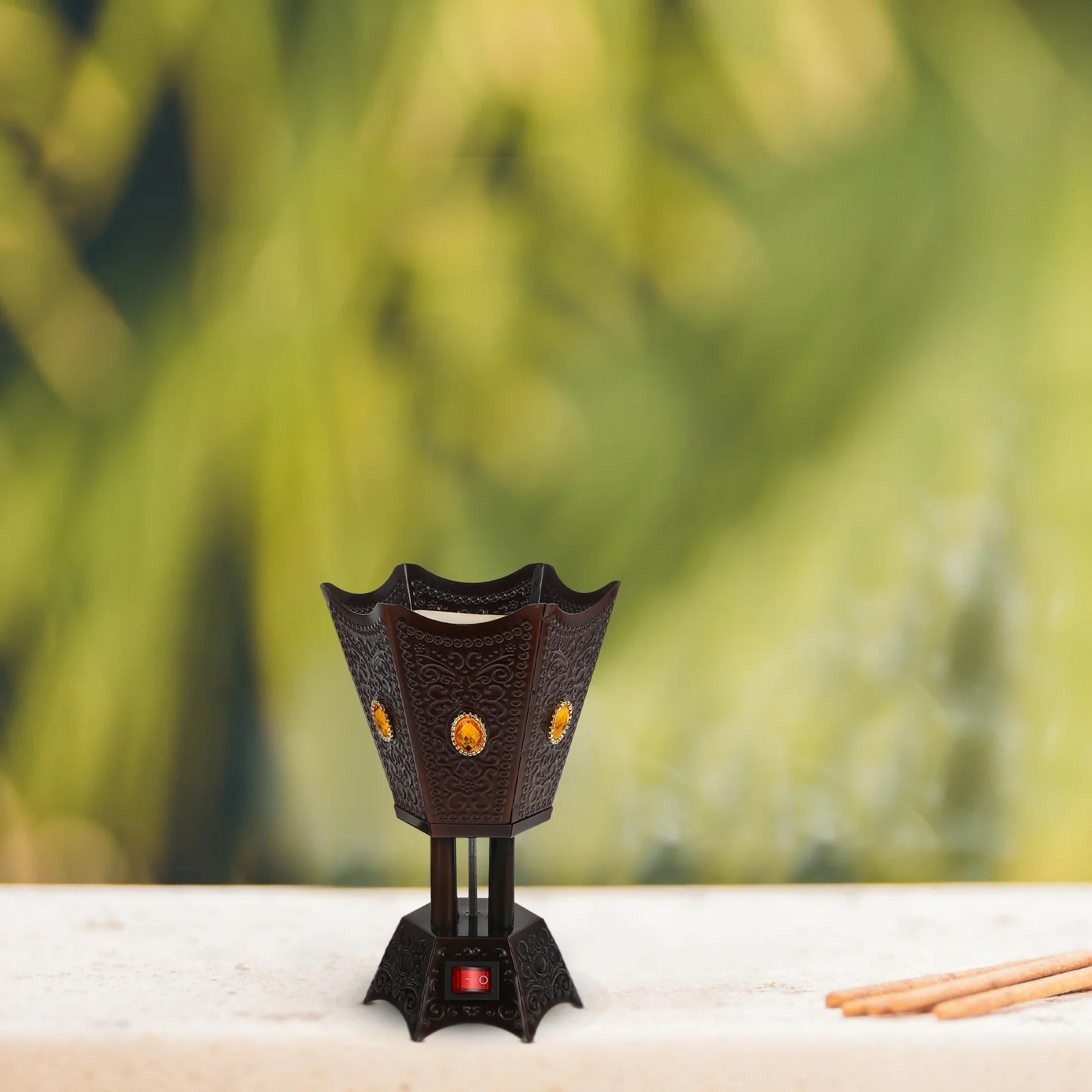 Подключаемая курильница металлическая ретро ароматическая электрическая для