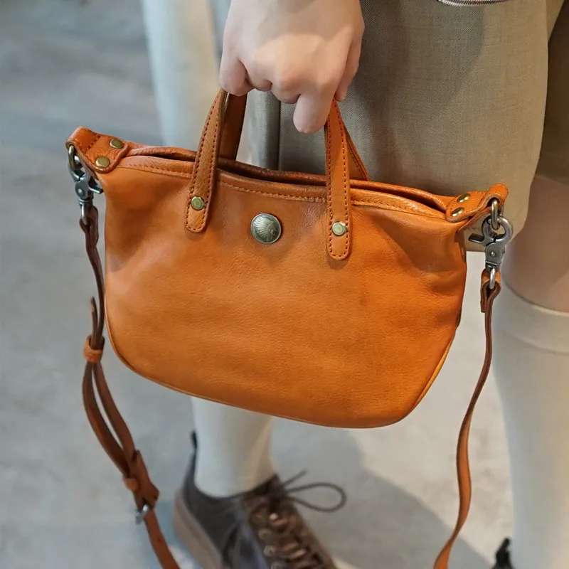 Fashion natural genuine leather ladies cute small handbag luxury designer real cowhide women's weekend shoulder crossbody bag