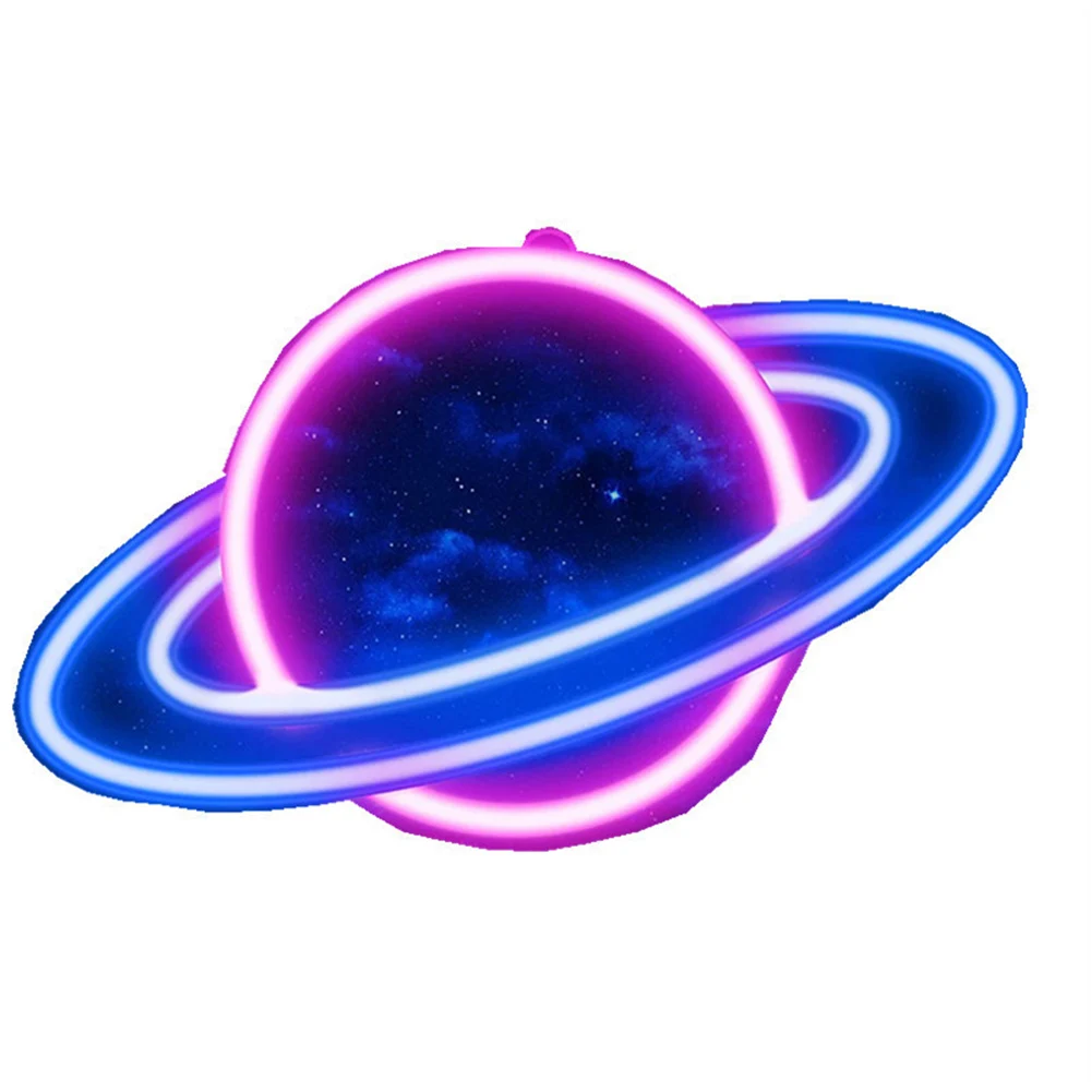 

Фотообои неоновые с USB-зарядкой, энергосберегающие неоновые вывески в форме планеты для бара, паба, магазина, кафе, магазина