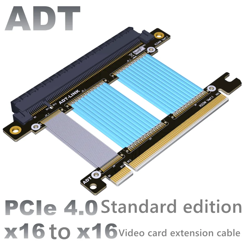 

Удлинительный кабель для видеокарты PCI-E 4,0x16, экранированный стабильный высокоскоростной провод, совместимый с 3M pcie 16x PCIe 4,0 x16