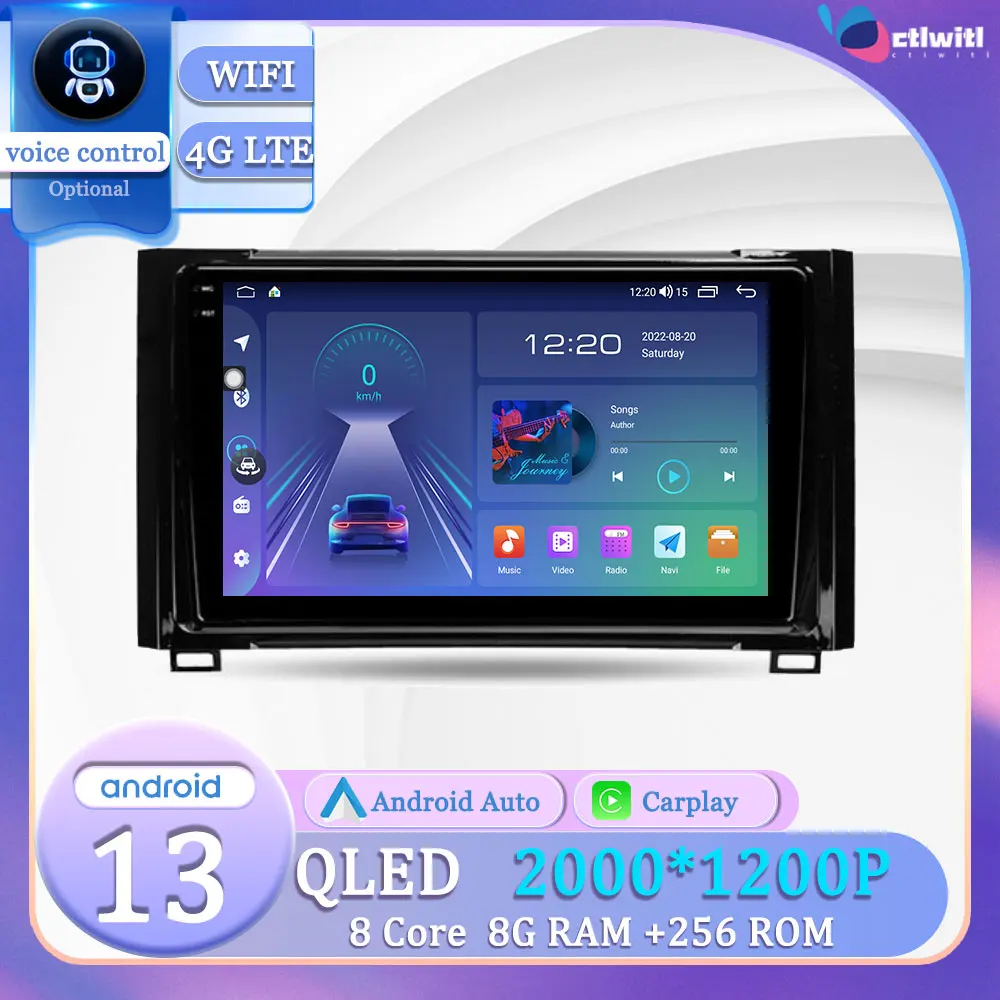 

Android 13 For Toyota Tundra XK50 2013 - 2020 Carplay Screen GPS Navigation TV Autoradio Stereo Radio Videp Player Multimedia