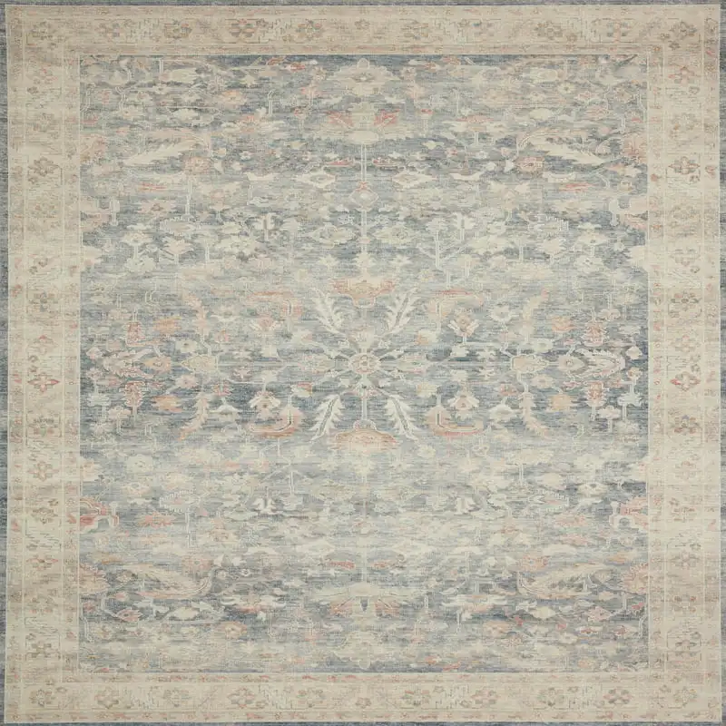

Printed Oriental Denim / Multi Area Rug