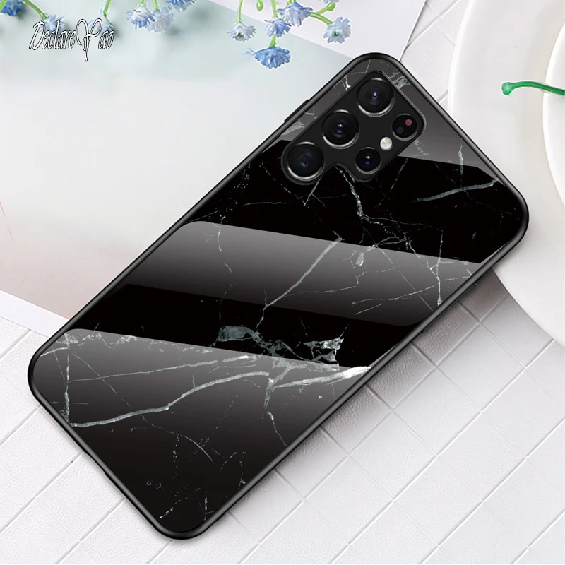 Чехол S21 FE защитный чехол из твердого стекла для Samsung Galaxy S22 S20 Ultra S10 S9 S8 Plus тонкий S7