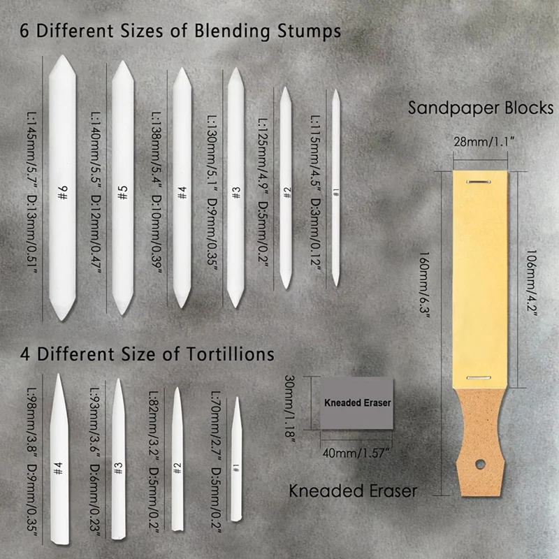 20 шт. Набор бит для растушевки и тортильвов инструменты прочные ластики