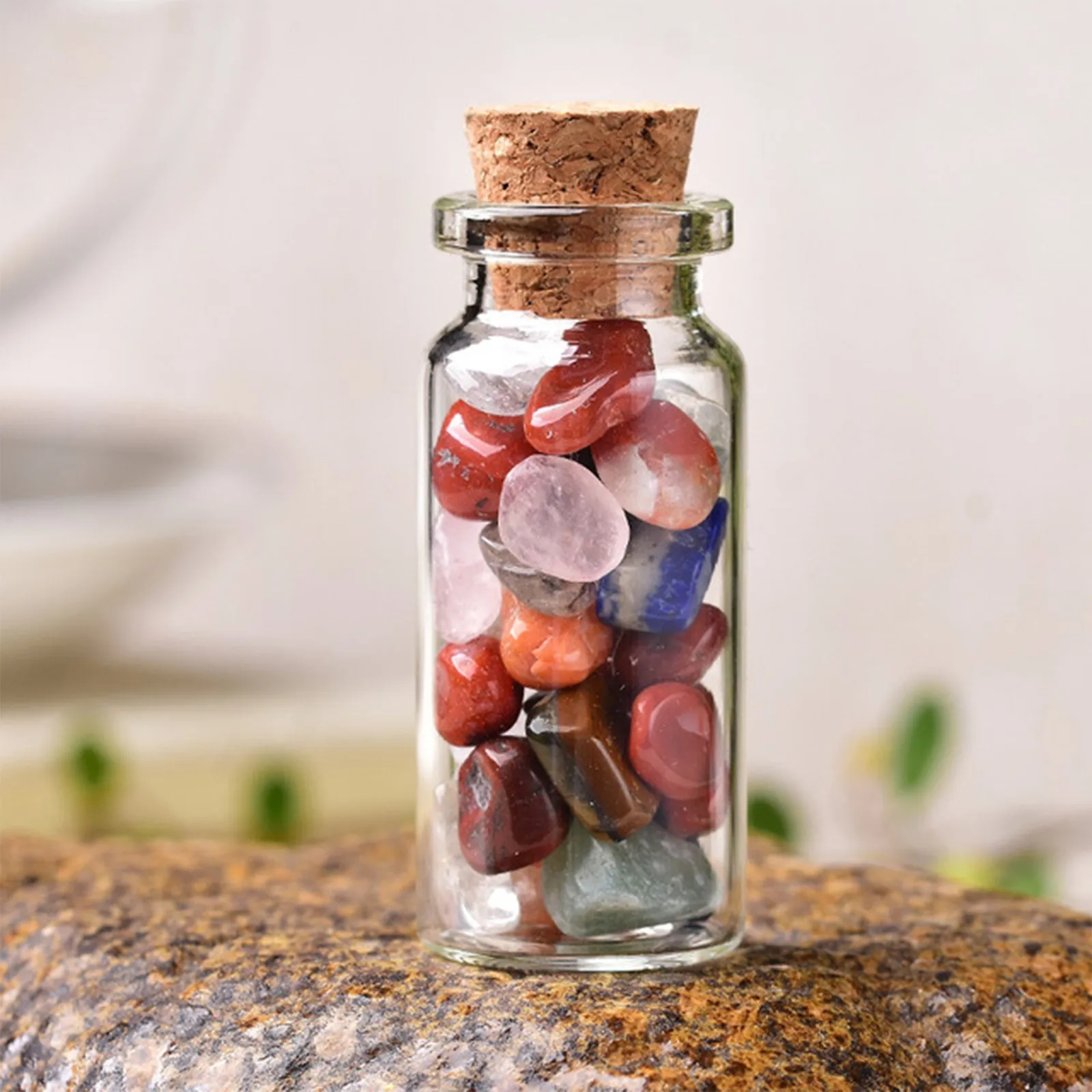 

Натуральный хрустальный домашний декор Reiki, натуральный полированный камень, лечебный камень, бутылка для счастливого дрифтинга, стеклянна...