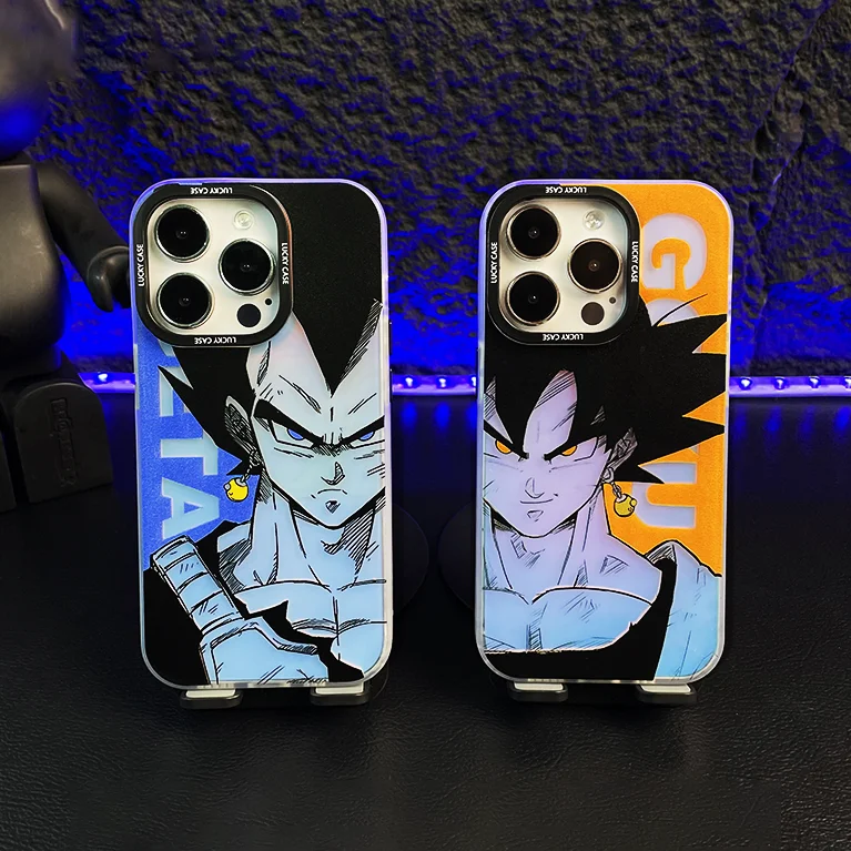 Чехол для телефона с рисунком B-BallS D-DragonS Goku Vegeta iPhone 16 15 14 13 12 11 Pro Max X XR XSMax 7 8 Plus