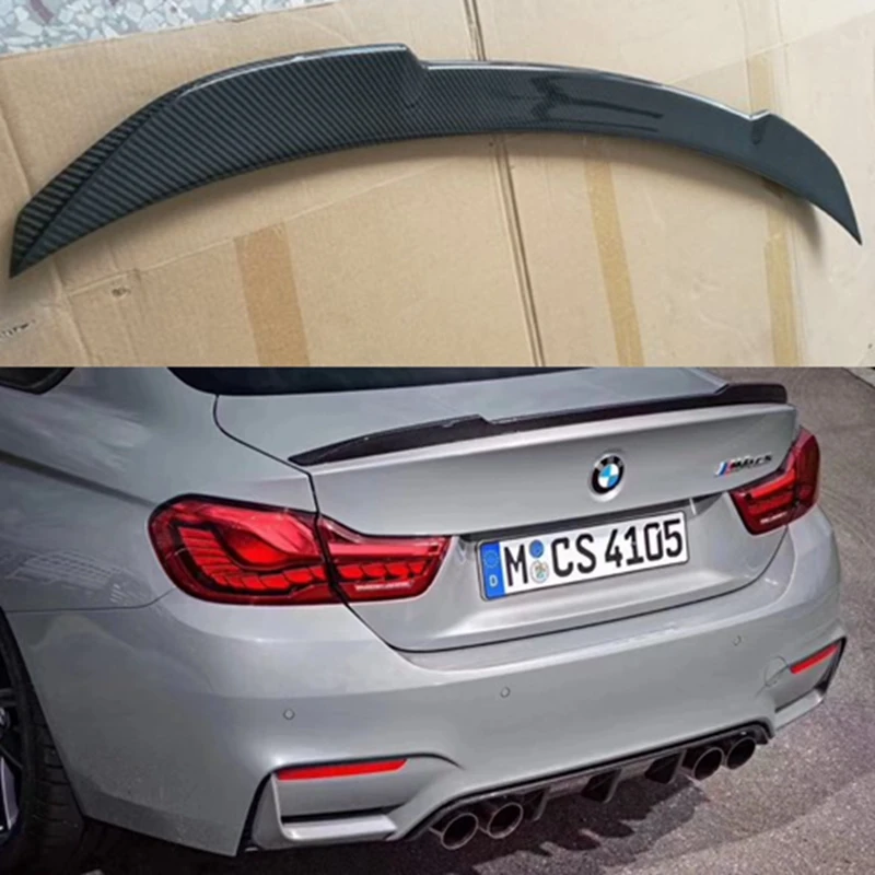 

Стильный спойлер M4 CS из углеродного волокна, заднее крыло багажника для BMW M4 F82 F32 F36 F22 двухдверного купе 2014 + задний спойлер для багажника