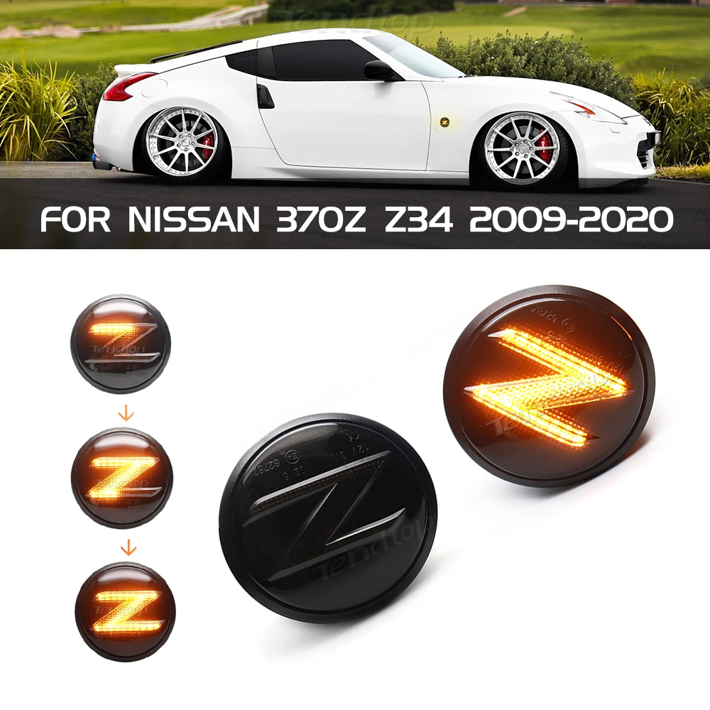 

Динамический светодиодный поворотный сигнал, последовательный индикатор, боковой зеркальный светильник для Nissan 370Z Coupe Nismo Roadster Fairlady Z Z34