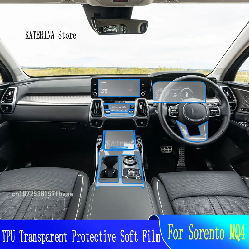 

ТПУ Защитная пленка для салона автомобиля, приборной панели, прозрачная пленка для Kia Sorento MQ4(2021-2023), аксессуары для защиты от царапин