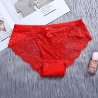 2021 seamless underwear female lace red natal year cow lady sexy girl student panties low waist cotton c