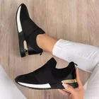 Женская дышащая сетчатая повседневная спортивная обувь, легкие кроссовки на танкетке, Женская Вулканизированная обувь, Zapatillas
