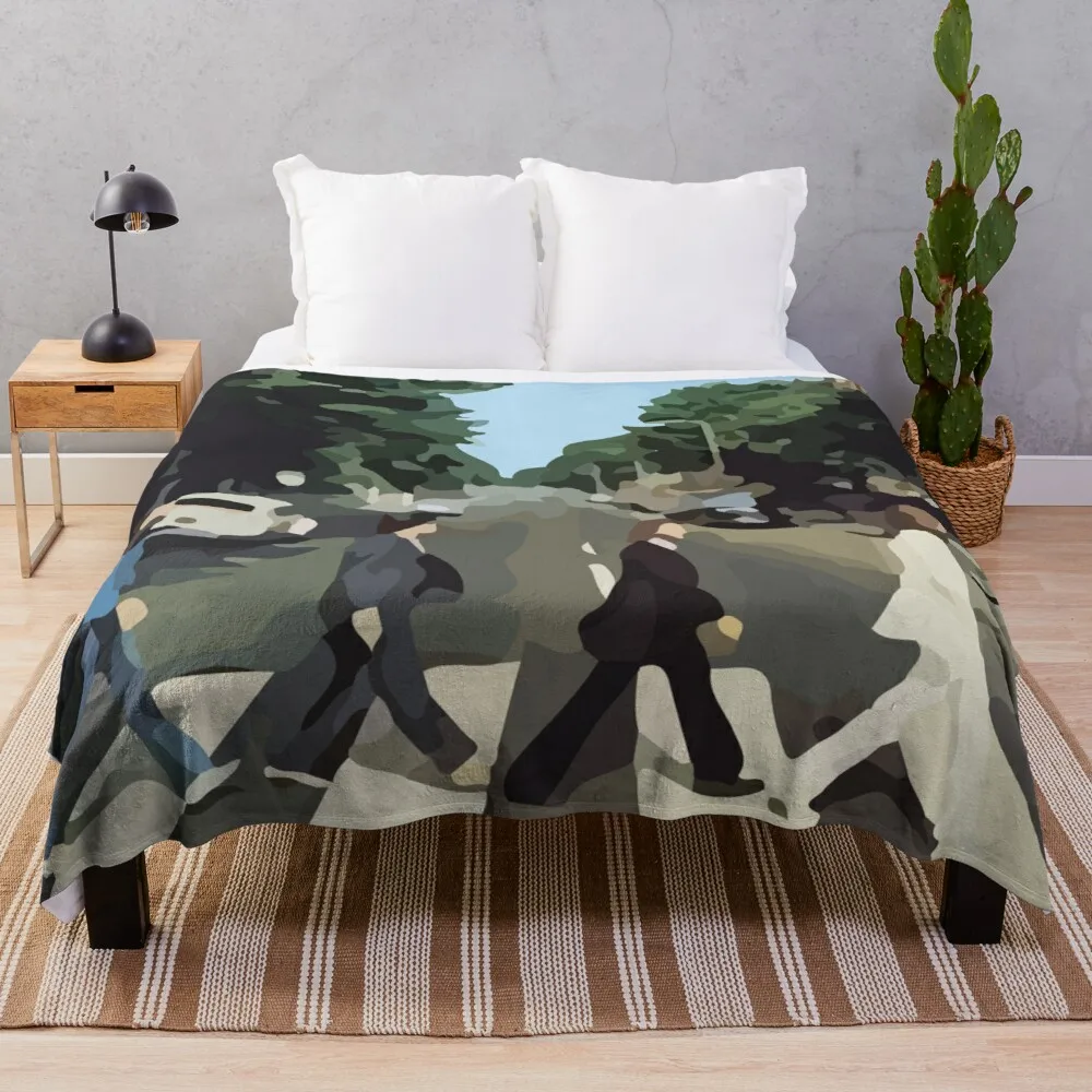 

Abbey road álbum capa lance cobertor cobertor cobertor cobertor macio cobertores grande semi-toral cobertor