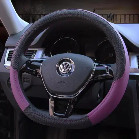 For Volkswagen Suiteng Langyi Maiteng Tiguan L Golf 7 Weiling Polo Santana Four Seasons Car Leather Steering Wheel Cover