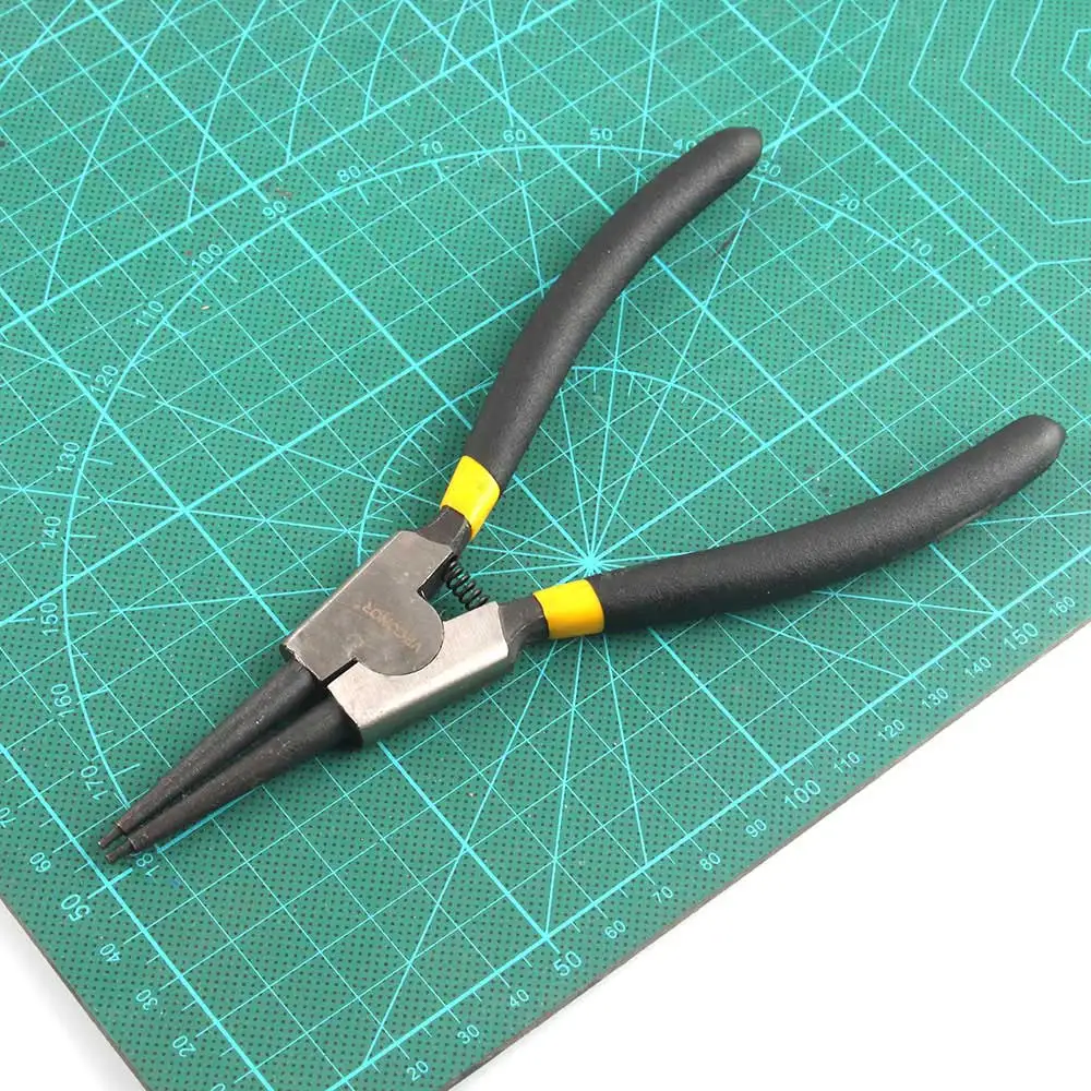 1 шт., 6 дюймов, плоскогубцы для стопорных колец и стопорных колец, внутренние внешние прямые изогнутые плоскогубцы для стопорных колец