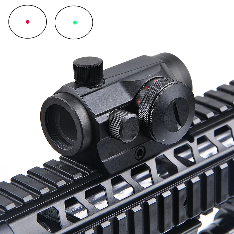 

Hunting Optics Riflescope Tactical Mini 5 MOA Red Green Dot Sight 5 Models Brightness Adjustment Rifle Scope Reflex Lens