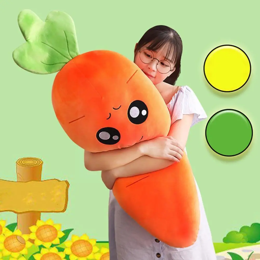

1pc 45cm Cartoon Smile Carrot Plush Toy Cute Simulation Vegetable Carrot Pillow Dolls Stuffed Soft Toys For Children Gift A2r8
