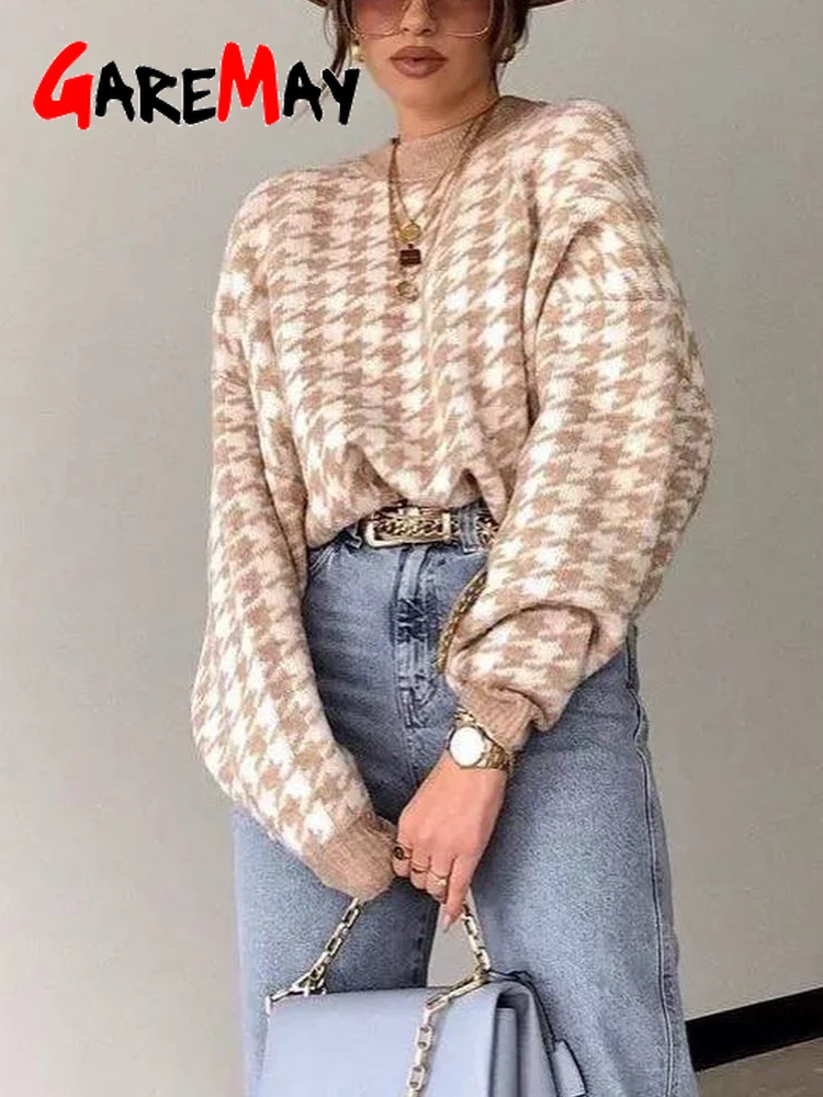 Свитер женский трикотажный с леопардовым принтом и высоким воротом - купить по