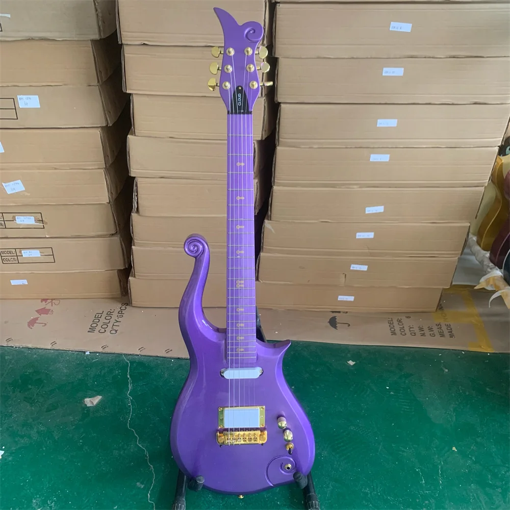 Электрическая гитара Purple Prince Cloud золотая фурнитура корпус ксилофона из красного