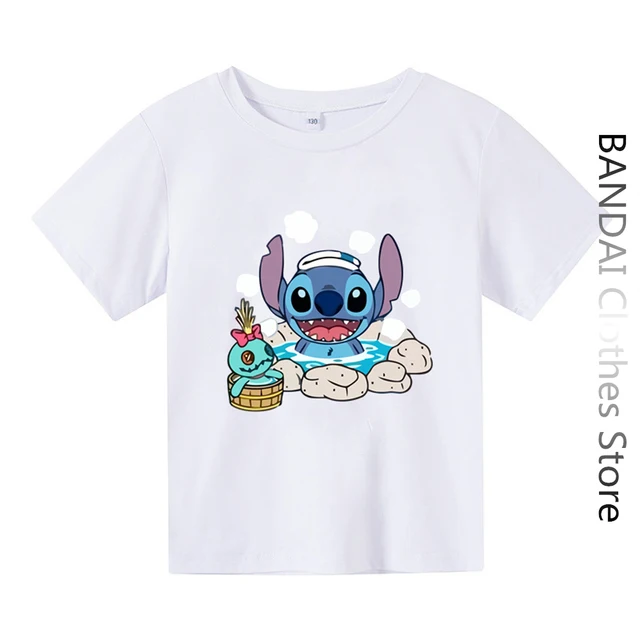 

Детская летняя футболка с рисунком из мультфильма «Ститч»