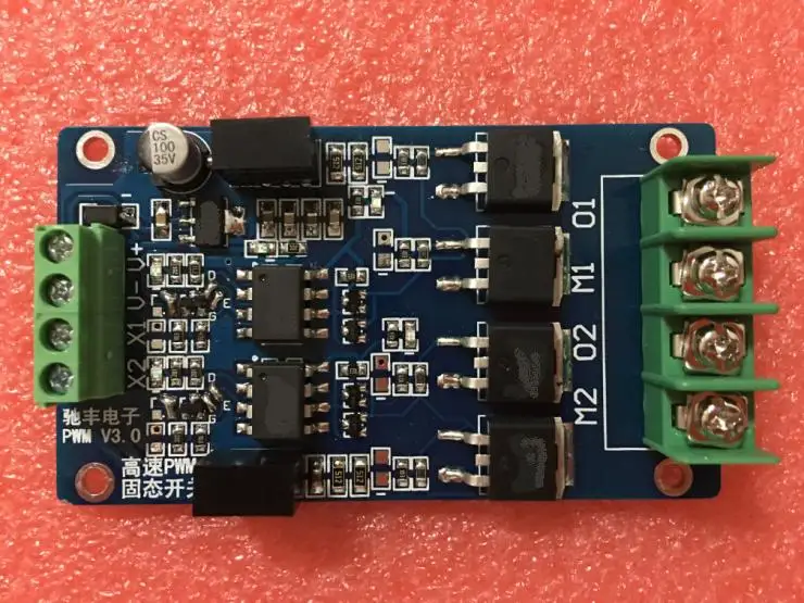 2-channel High-speed PWM Pulse Isolation Solid State Relay Switch Module 100KHZ Single-chip Microcomputer/PLC Power Amplifier